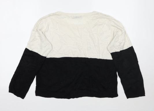 H&M Womens White Pullover Jumper Size S