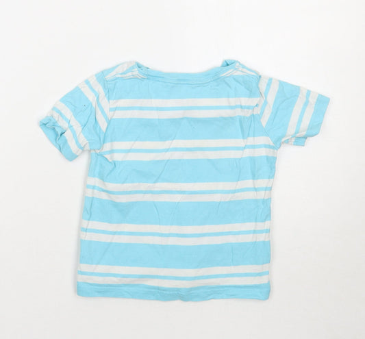 Gap Boys Blue Striped Basic T-Shirt Size 2 Years
