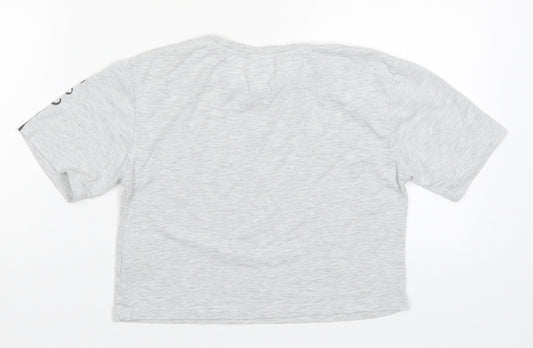 Matalan Girls Grey Cropped T-Shirt Size 11 Years - Brooklyn