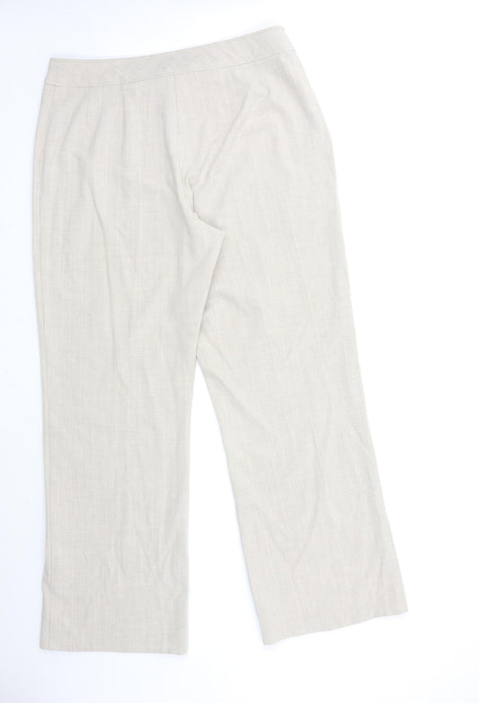 sarah hamilton Womens Beige Trousers Size 14 L29 in