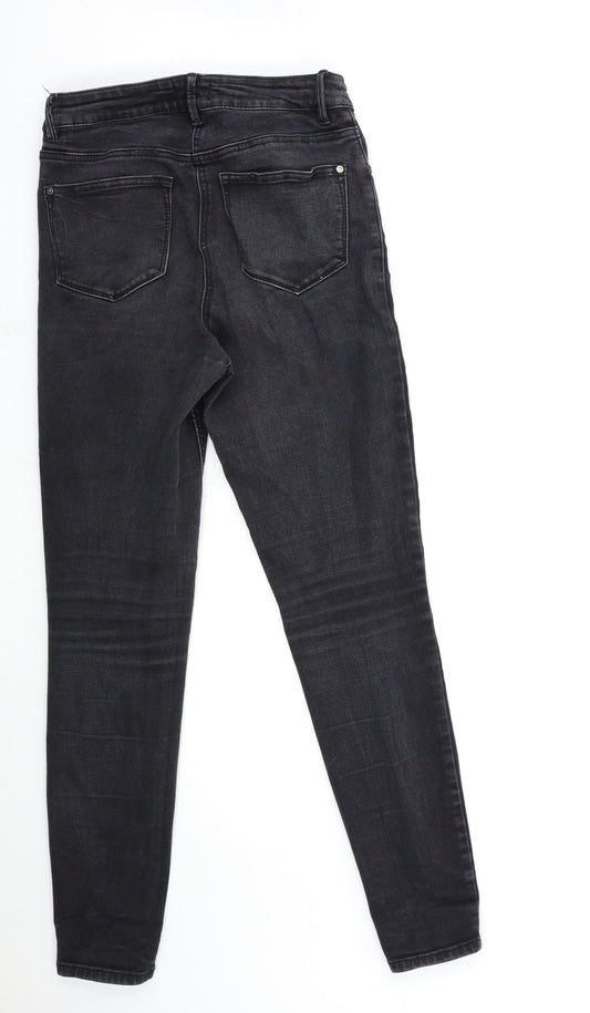 Matalan Womens Black Denim Skinny Jeans Size 8 L28 in