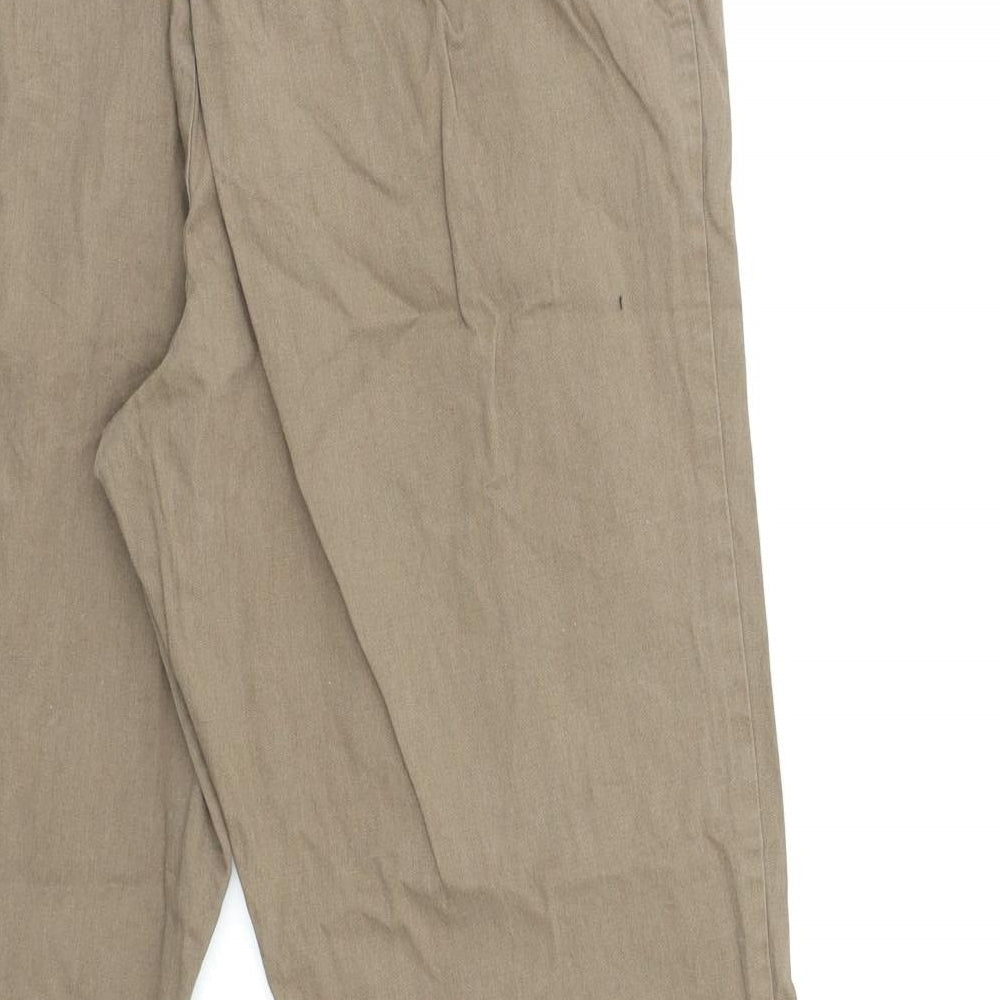 Preworn Womens Brown Chino Trousers Size 32 in L25 in