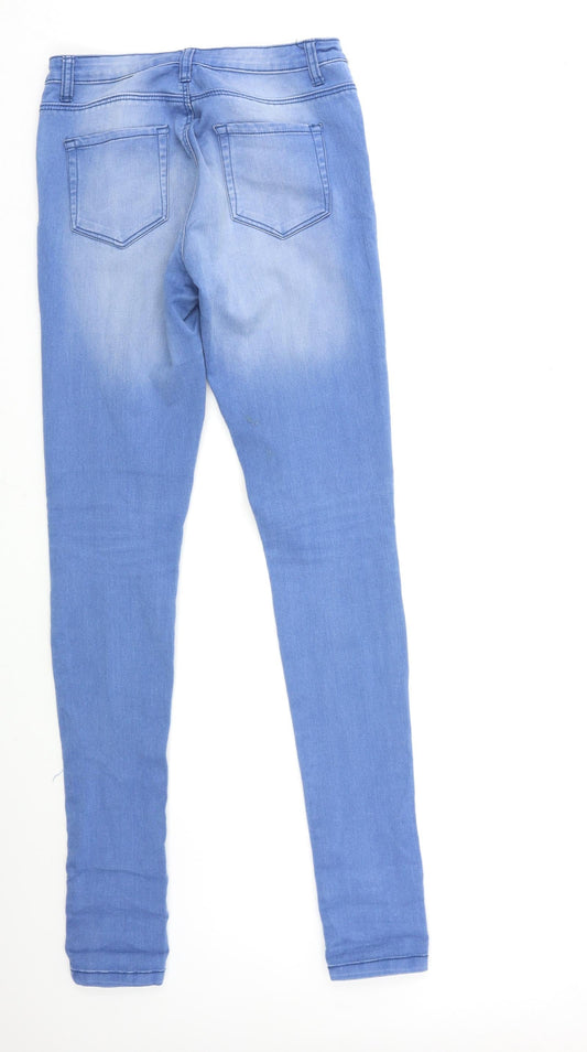 Denim & Co. Womens Blue Denim Skinny Jeans Size 10 L32 in