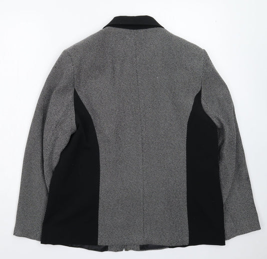 Oscar B Womens Grey Jacket Blazer Size 18