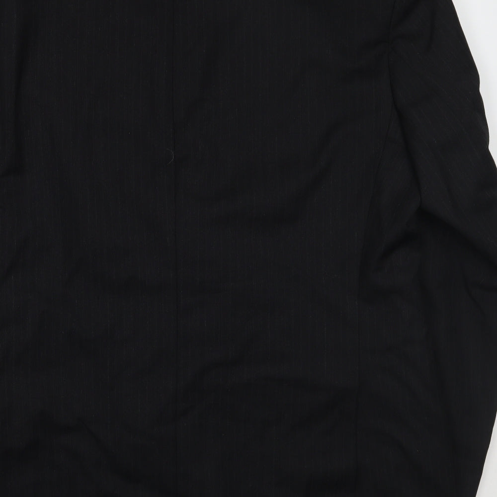 Marks and Spencer Mens Black Striped Jacket Suit Jacket Size 44