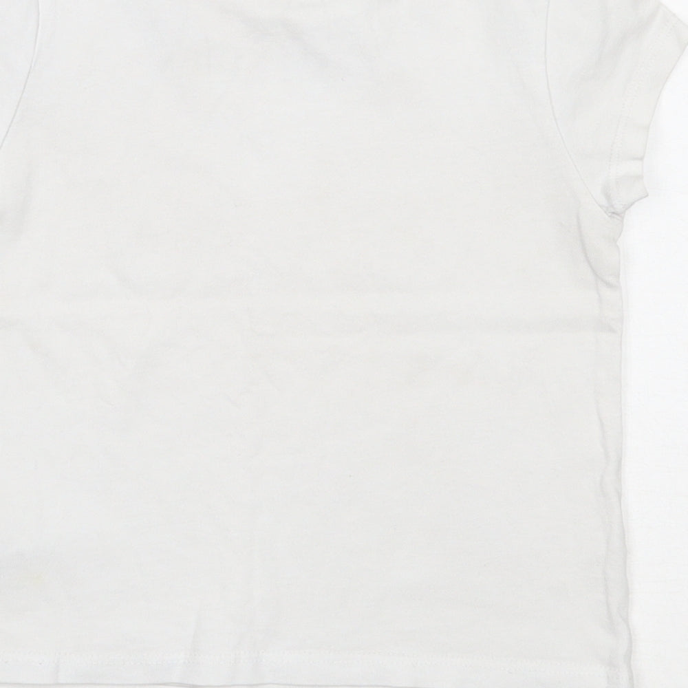 George Girls White Basic T-Shirt Size 4-5 Years - Limited Edition