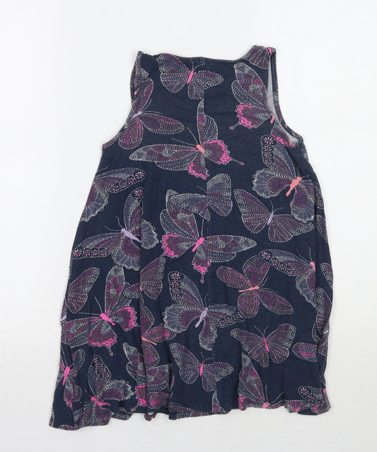 Bluezoo Girls Blue Animal Print Camisole T-Shirt Size 5-6 Years