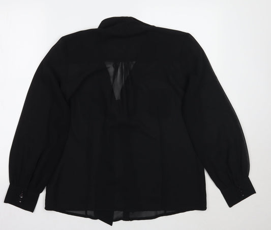 First avenue Womens Black Basic Blouse Size 12