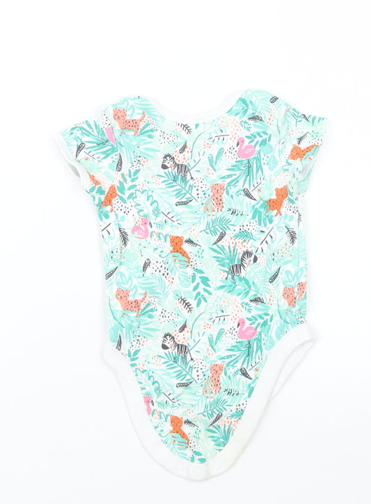 George Girls Green Geometric Babygrow One-Piece Size 9-12 Months