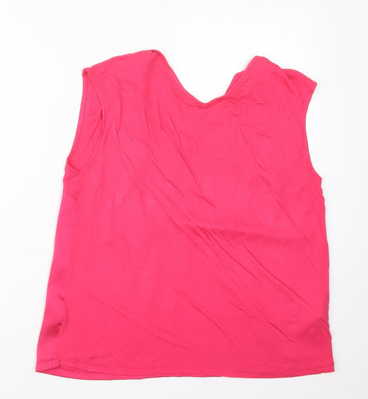 Mango Womens Pink Basic Blouse Size L