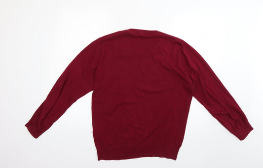 tichlanz Mens Red Pullover Jumper Size XL