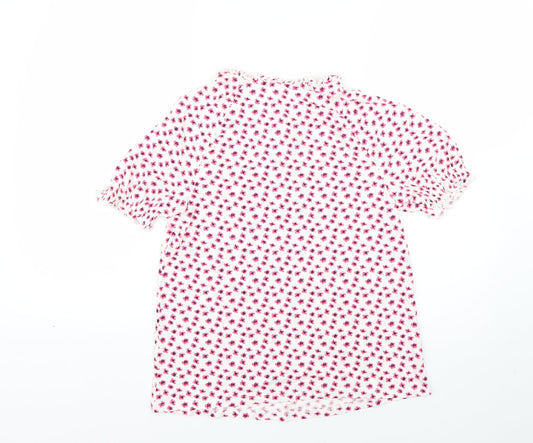 Marks and Spencer Womens Multicoloured Floral Basic T-Shirt Size 8