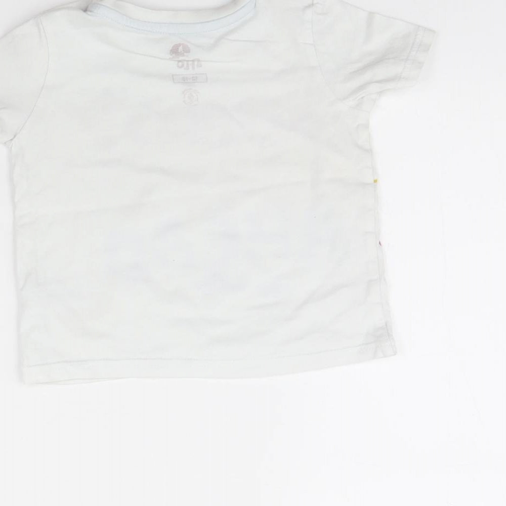Fred & FLo Baby White Basic T-Shirt Size 12 Months - SUNNY