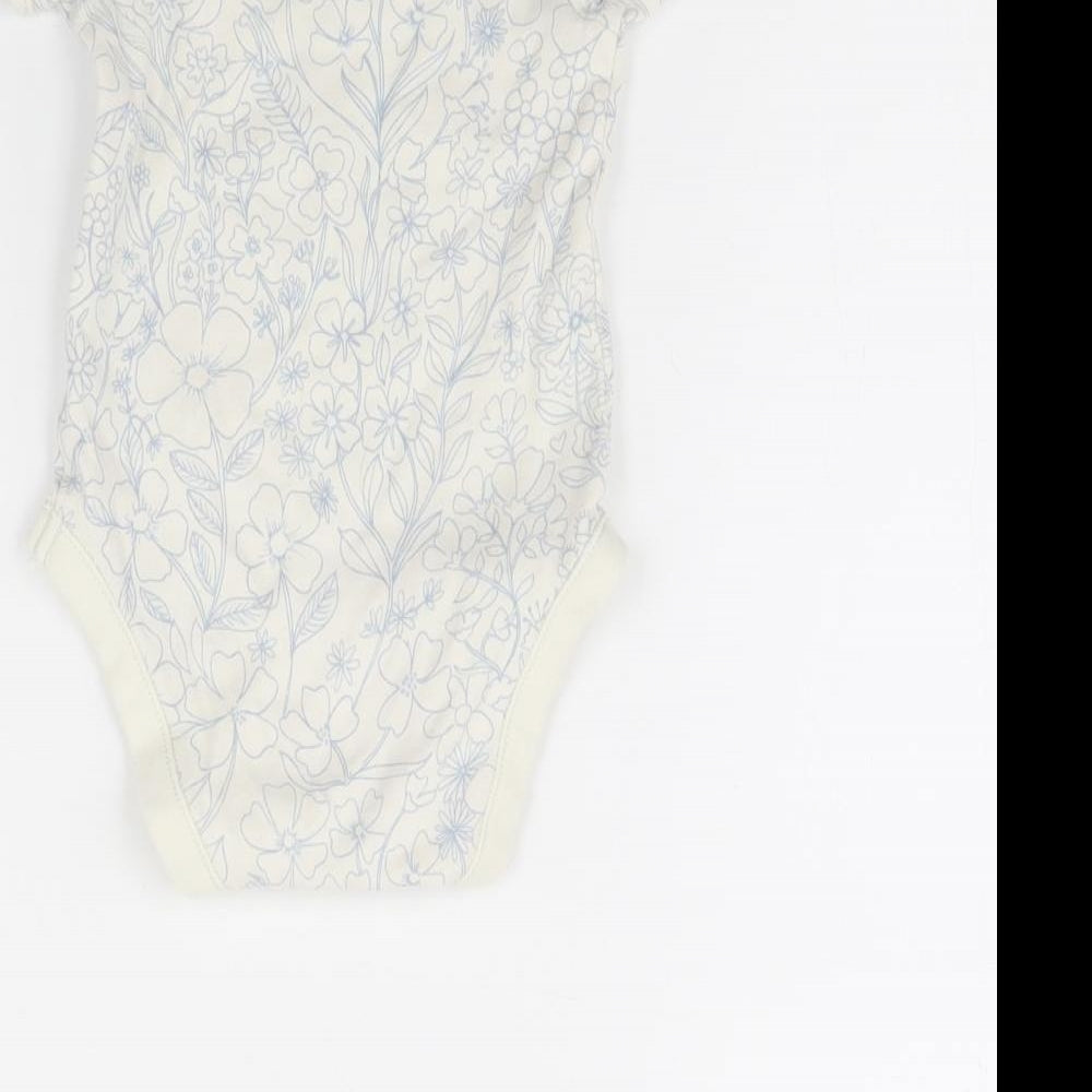 George Baby White Floral Babygrow One-Piece Size 12 Months