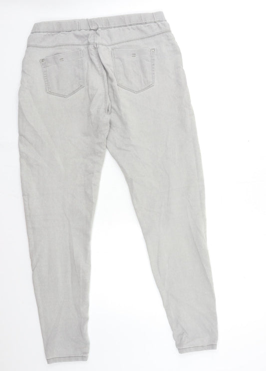 Denim & Co. Womens Grey Denim Jegging Jeans Size 12 L30 in