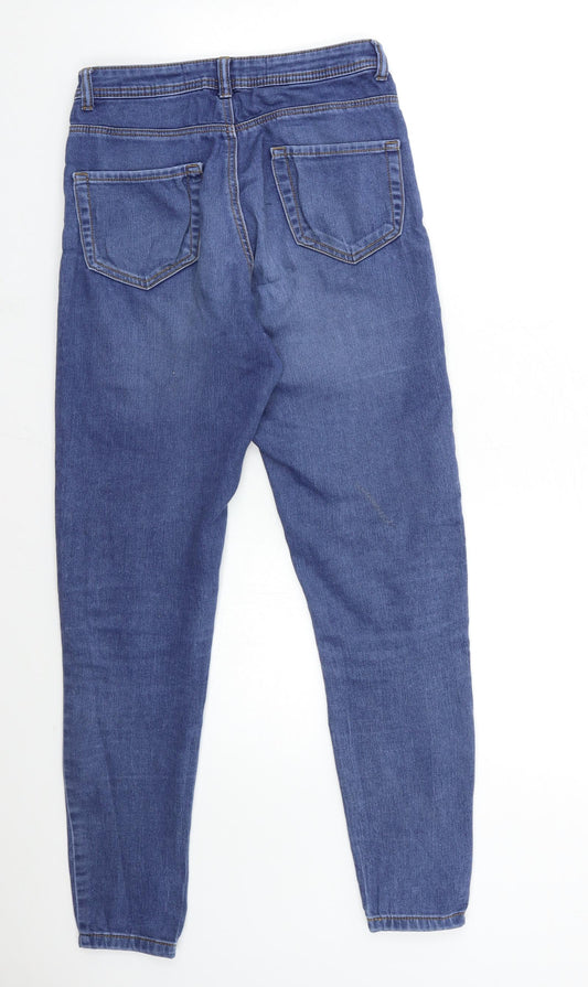 Denim & Co. Womens Blue Denim Skinny Jeans Size 10 L28 in