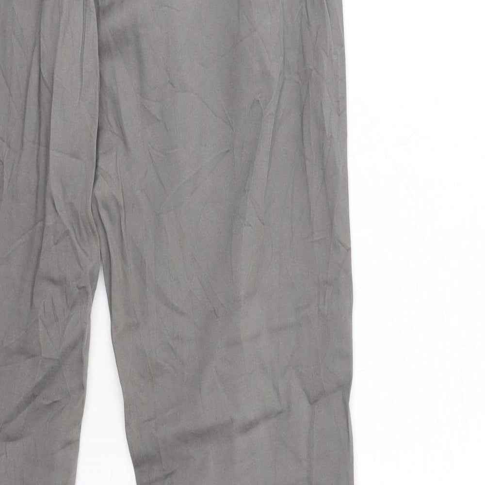 Mango Womens Grey Trousers Size 10 L30 in