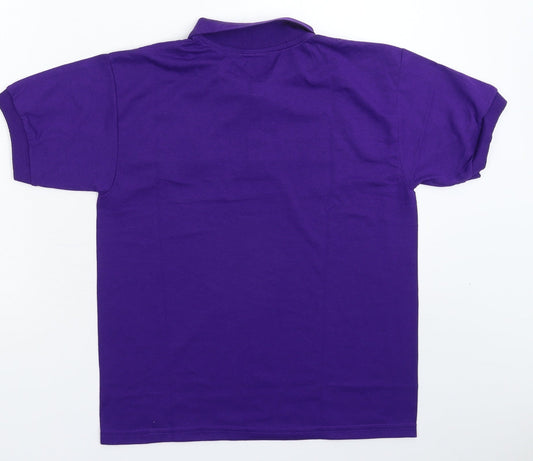 Gildan Boys Purple Basic Polo Size 15-16 Years