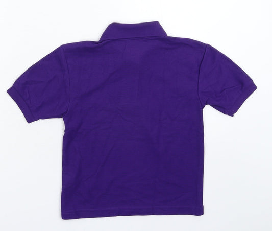 Fruit of the Loom Boys Purple Basic Polo Size 3-4 Years