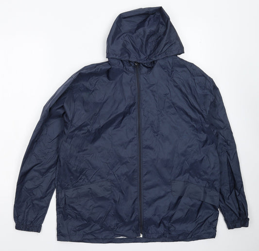 Result Mens Blue Rain Coat Coat Size S