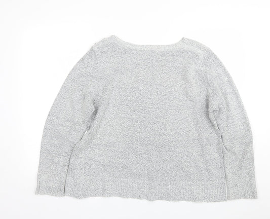 M&Co Womens Grey Pullover Jumper Size 20