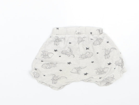 George Girls Grey Animal Print Cami Sleep Shorts Size 6-9 Months - Dumbo