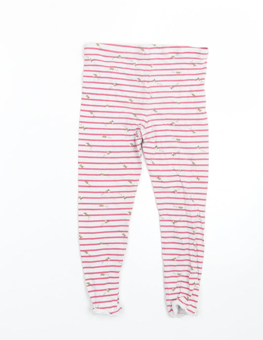 Mothercare Girls Red Striped Cami Pyjama Pants Size 5-6 Years