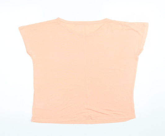 Preworn Womens Pink Basic T-Shirt Size 10