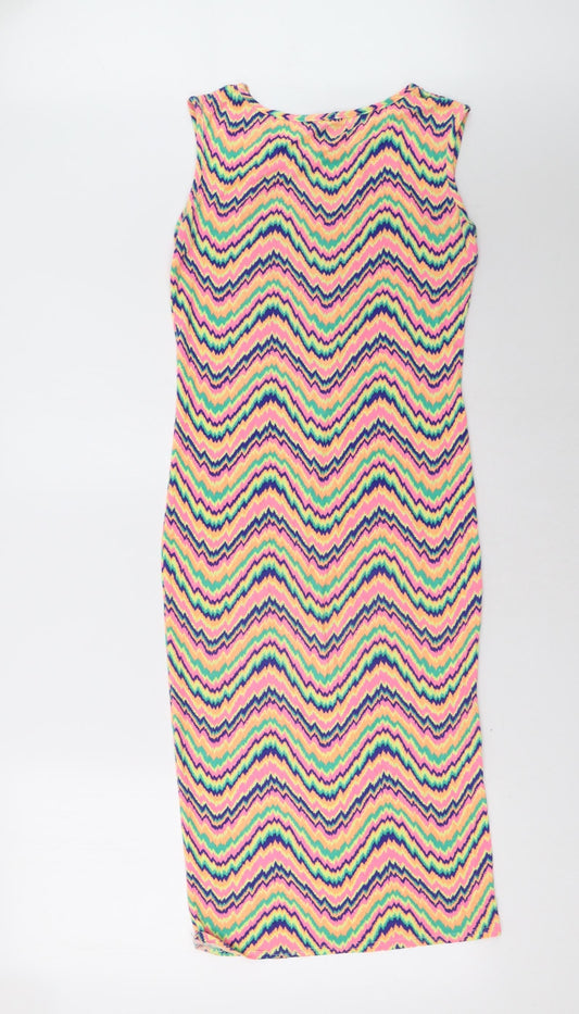 aislinn Womens Multicoloured Geometric Bodycon Size M