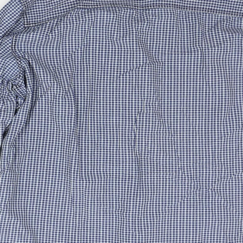 Livergy Mens Blue Check Button-Up Size L