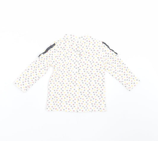 Orchestra Girls Ivory Geometric Basic T-Shirt Size 12 Months