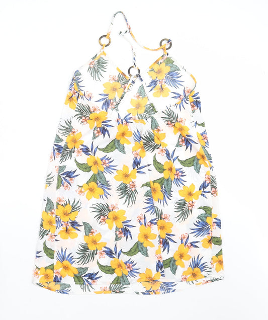 New Look Womens White Floral Shift Size M