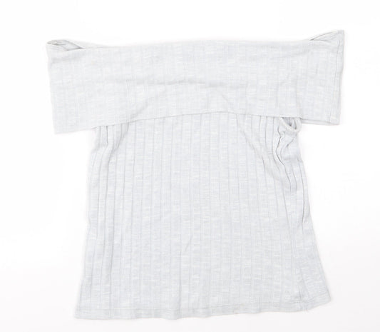 New Look Womens Grey Basic T-Shirt Size 14