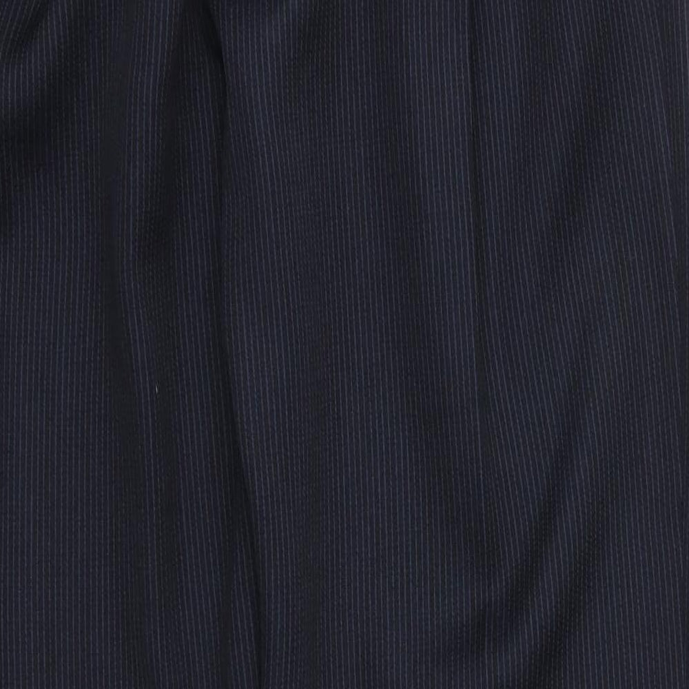 Emma Collection Womens Blue Striped Trousers Size 12 L28 in