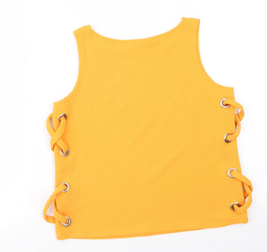 UMM Womens Yellow Basic Tank Size M