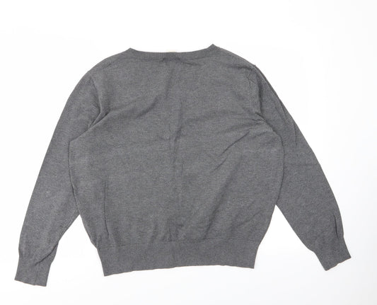 H&M Mens Grey Pullover Jumper Size L