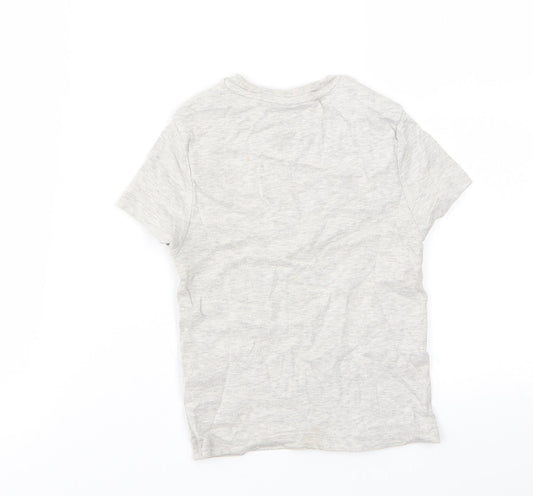 M&S Girls Grey Basic T-Shirt Size 8-9 Years