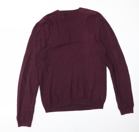 Topman Mens Purple Pullover Jumper Size M