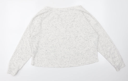 New Look Womens White Pullover Jumper Size L