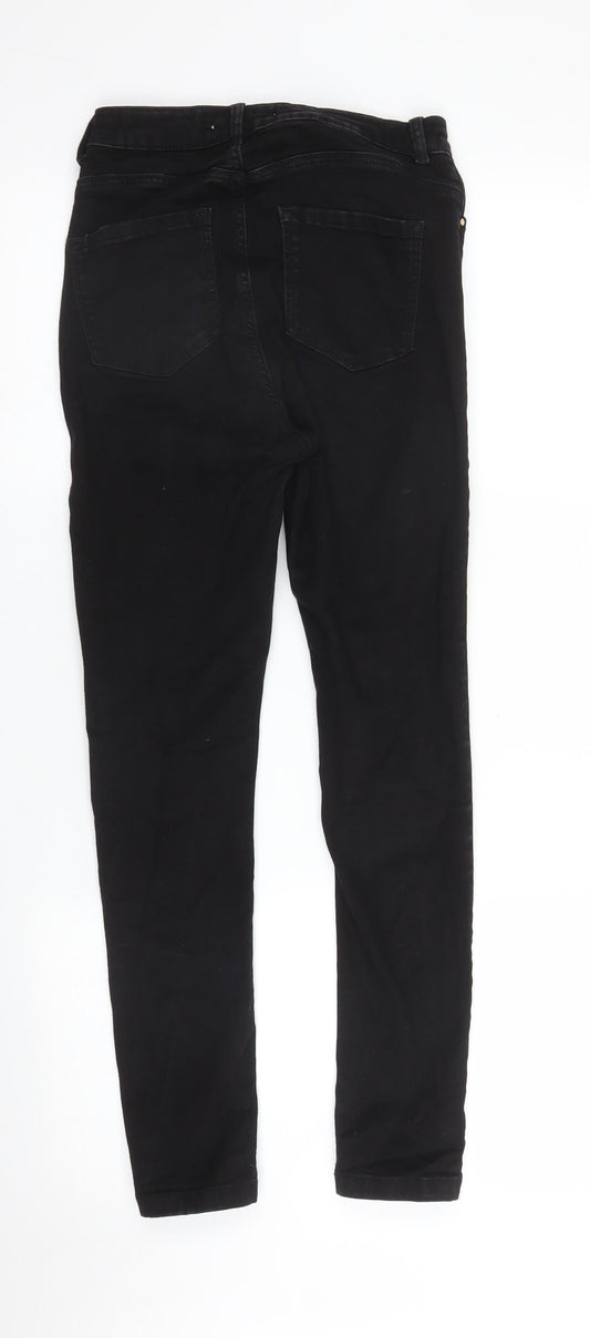 Dorothy Perkins Womens Black Denim Skinny Jeans Size 8 L25 in