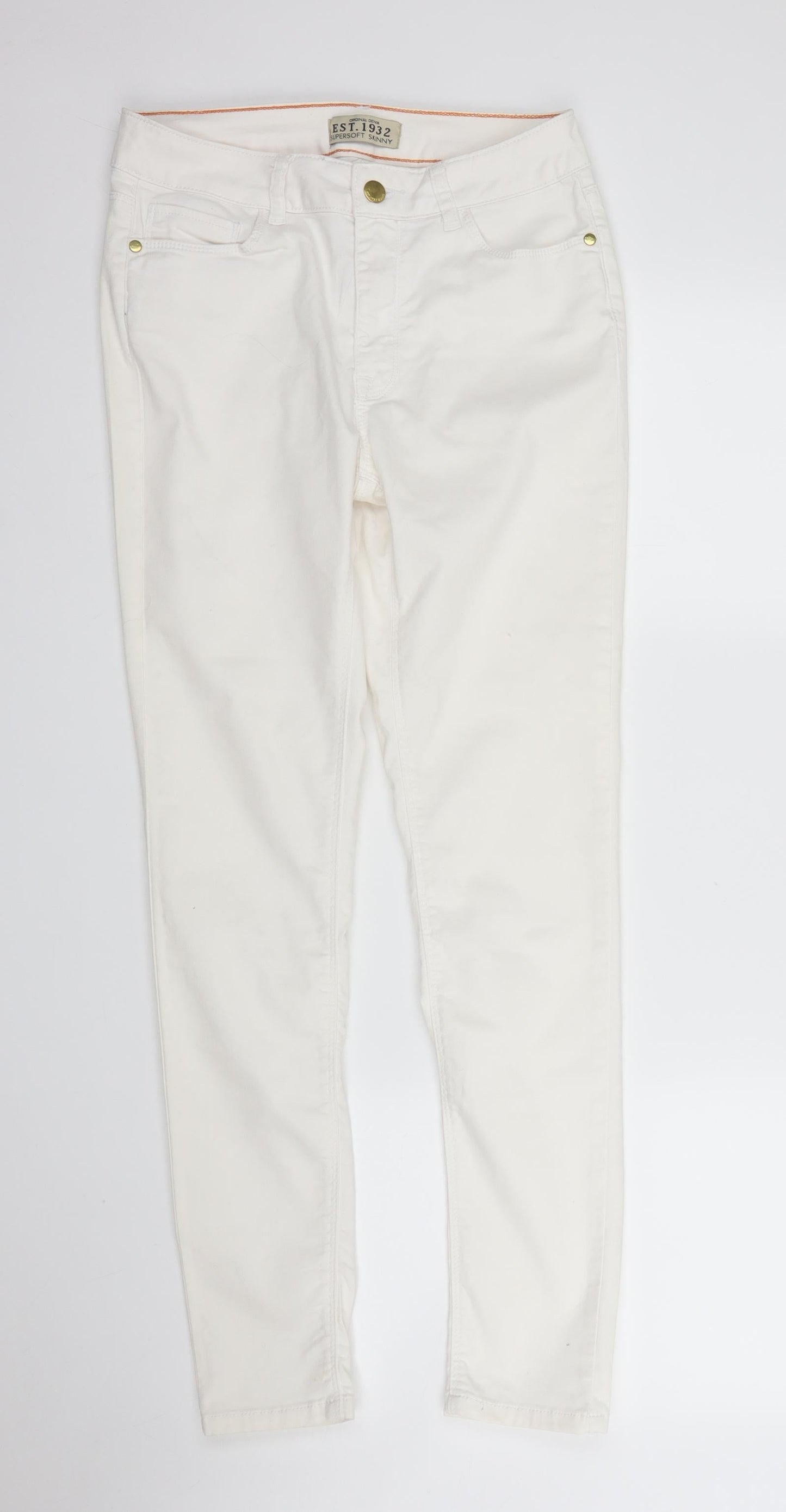 South Womens White Denim Skinny Jeans Size 10 L26 in