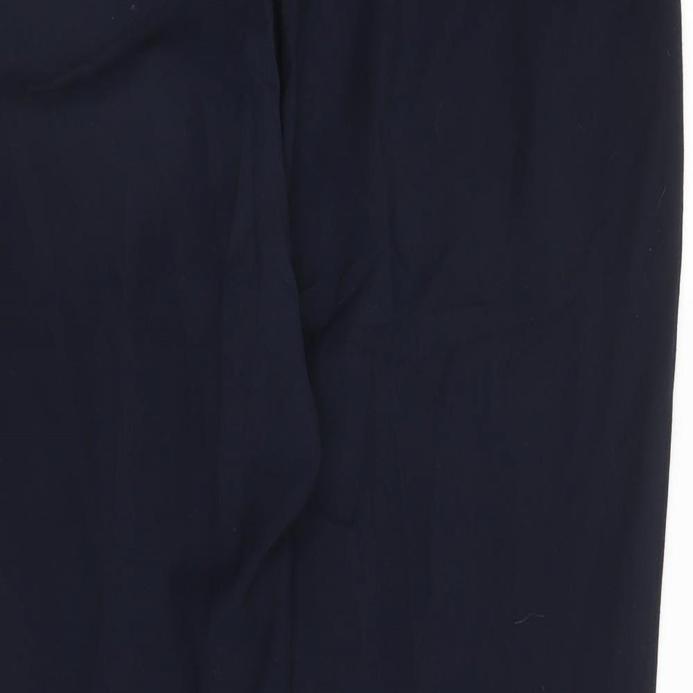 M&S Womens Blue Trousers Size 14 L25 in
