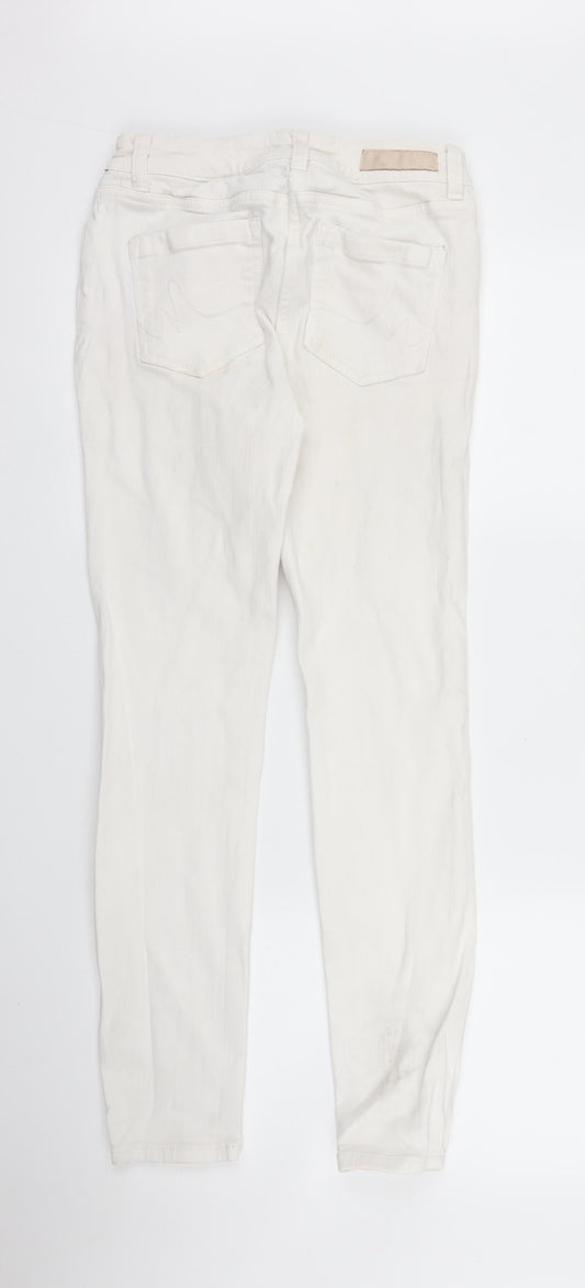 NEXT Womens White Denim Skinny Jeans Size 8 L27 in