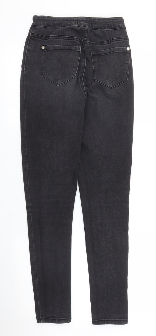 Lipsy Womens Black Denim Skinny Jeans Size 8 L27 in