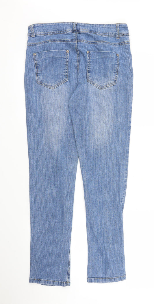 Denim 24/7 Womens Blue Denim Skinny Jeans Size 10 L27 in