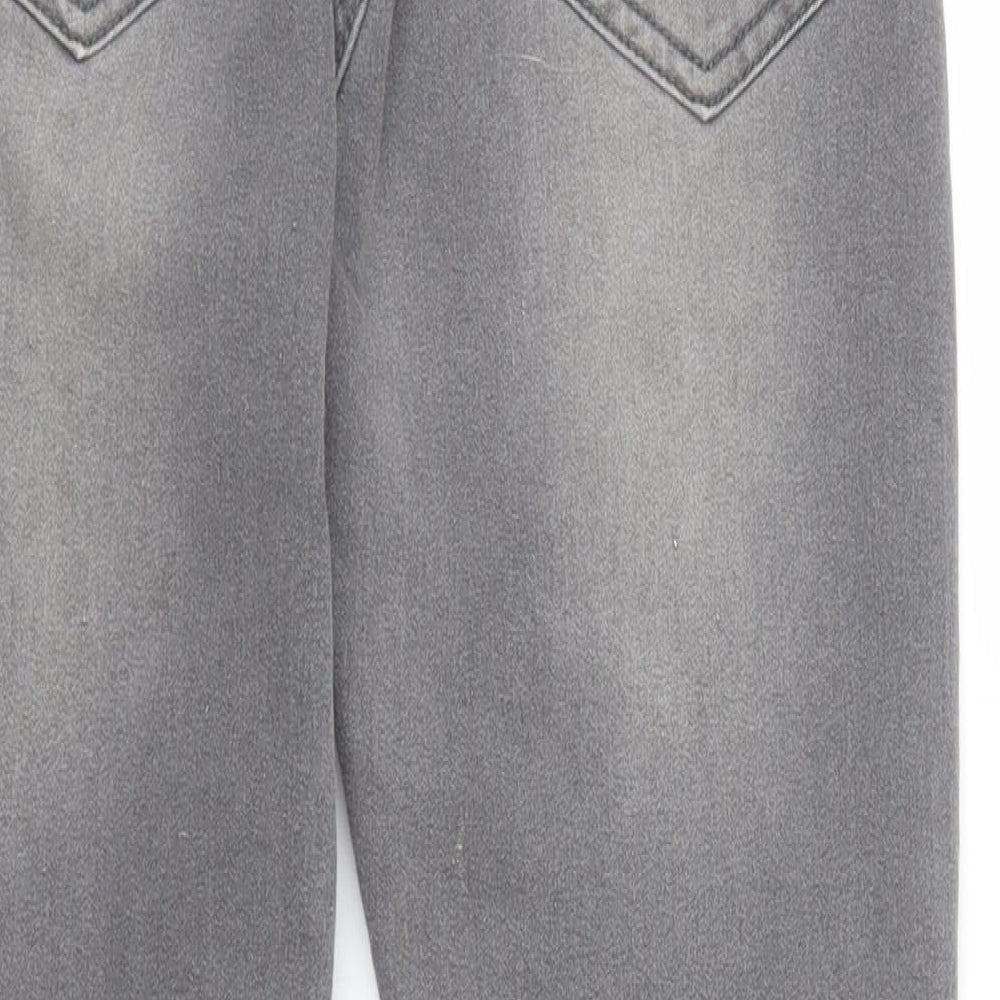 Boohoo Womens Grey Denim Skinny Jeans Size 6 L24 in
