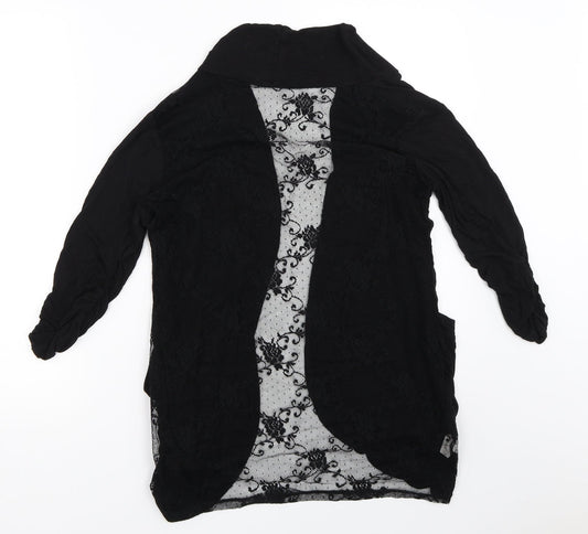 Nella Fantasia Womens Black Cardigan Jumper Size L
