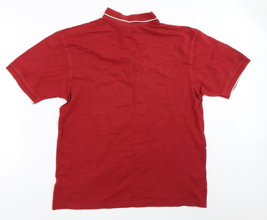 Easy Mens Red Polo Size M