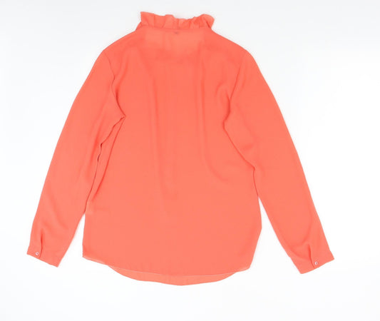 Benetton Womens Orange Basic Blouse Size S