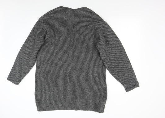 H&M Mens Grey Knit Pullover Jumper Size S